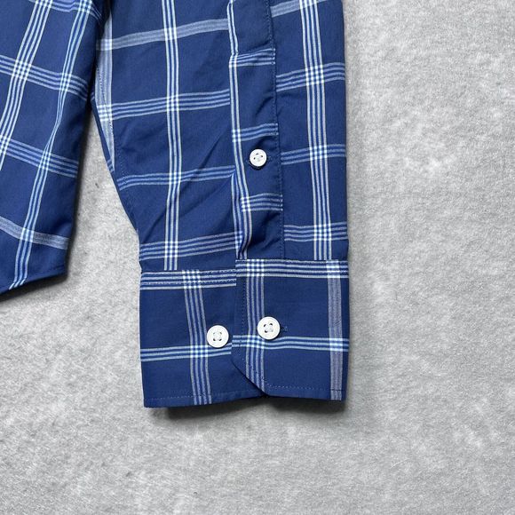 Bonobos Shirt Mens Large Blue Plaid Button Up Slim Fit Long Sleeves Lightweight - Picture 6 of 14